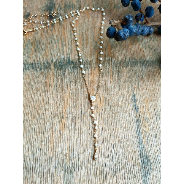 Hanka IN kaklo papuošalas su perlais